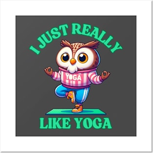 Owl Yoga Posters and Art